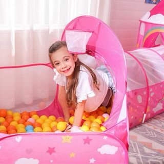 Parco giochi per bambini unicorno rosa
