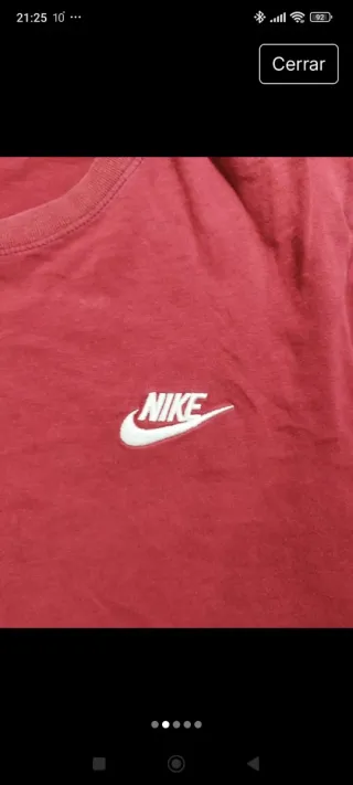 Camiseta Nike Roja Manga Corta
