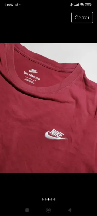 Camiseta Nike Roja Manga Corta