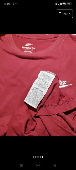 Camiseta Nike Roja Manga Corta