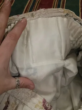 Falda fallera niña beige floral