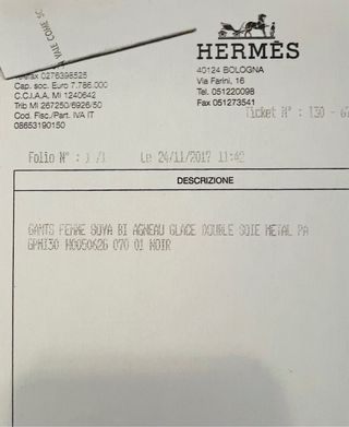 Guanti Soya Hermès misura 7