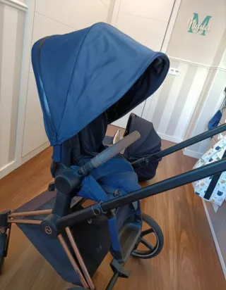 Cybex Priam blu + Gruppo 0 + 2 sedie