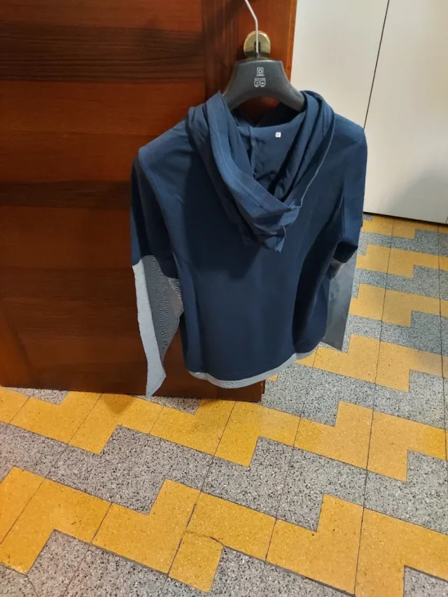 Felpa original marines blu con cappuccio uomo 16aa