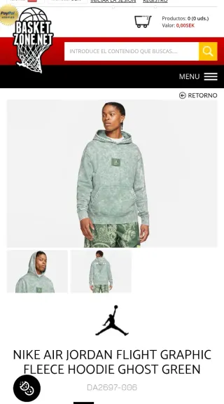NIKE AIR JORDAN FLIGHT GRAPHIC FLEECE HOODIE GHOST