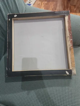 Cuadro lienzo abstracto beige y marrón