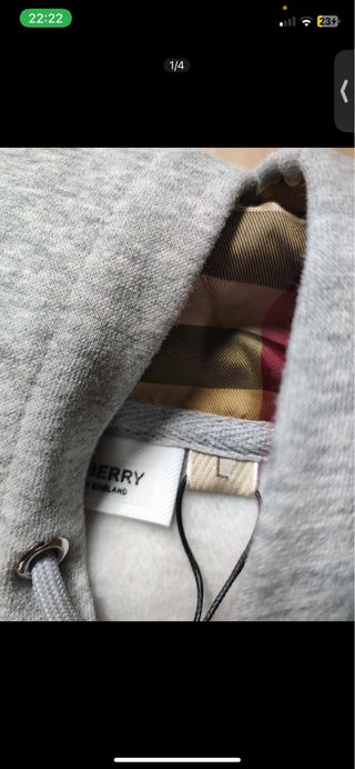 Felpa Burberry Grigia Taglia L