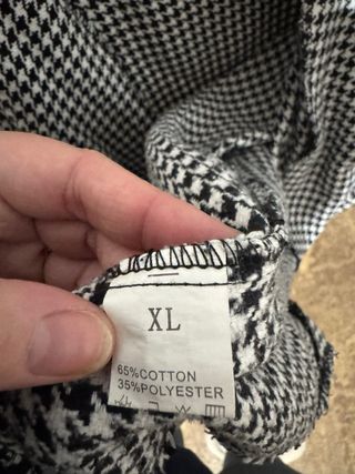 Chaleco largo estampado vichy