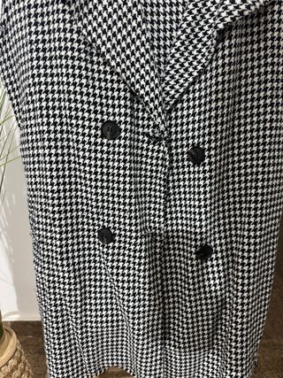 Chaleco largo estampado vichy