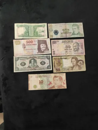 Lote de Billetes Extranjeros Varios Países