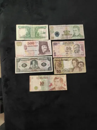 Lote de Billetes Extranjeros Varios Países