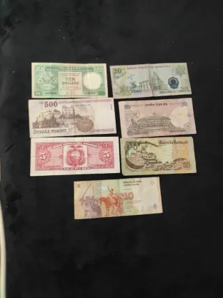 Lote de Billetes Extranjeros Varios Países