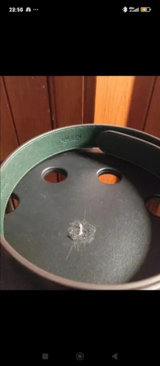 Cinturón Ralph Lauren Mujer Verde Dorado