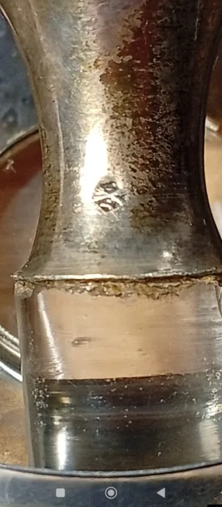 Botella de cristal y plata siglo XIX