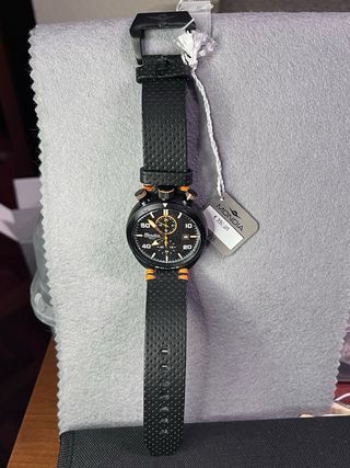 Reloj Mondia Bolide Cronógrafo Negro Naranja