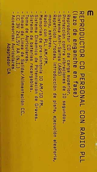 Reproductor CD Tamashi UX-10P con Radio PLL