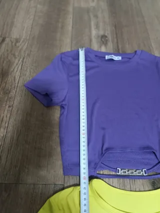 Conjunto 2 Camisetas Cortas Morado y Amarillo