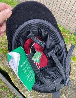 Casco de equitación de terciopelo