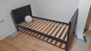 Somier individual negro 90x200