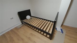 Somier individual negro 90x200