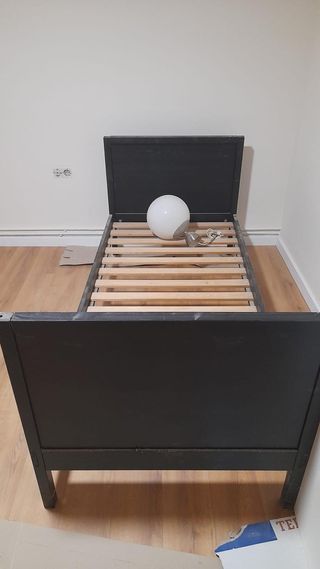 Somier individual negro 90x200