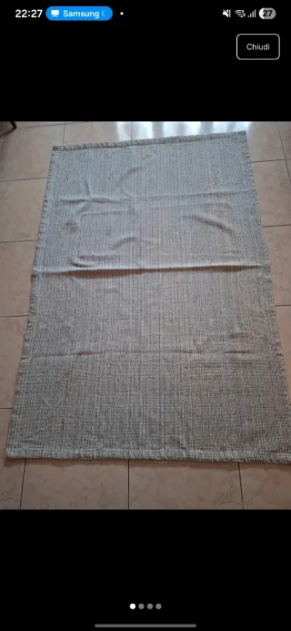 Tappeto 120x180 cm Grigio Bianco Tessuto