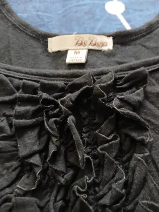 Vestido negro y verde tirantes. Talla M