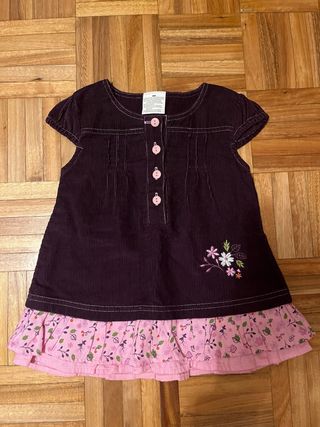 Vestido de pana morado 6 meses