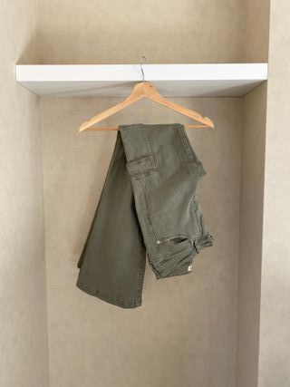 Pantalón cargo vaquero verde Green Coast Talla S