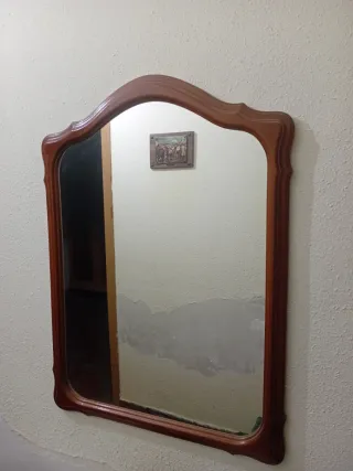 Recibidor Madera y Mármol + Espejo