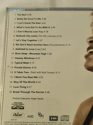 CD Tina Turner - Simply The Best. Recopilatorio