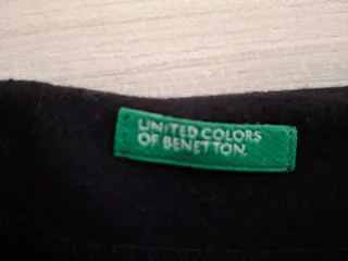 Gonna corta Benetton in lana nera