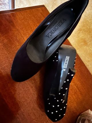 Décolleté nere tacco 14 con strass