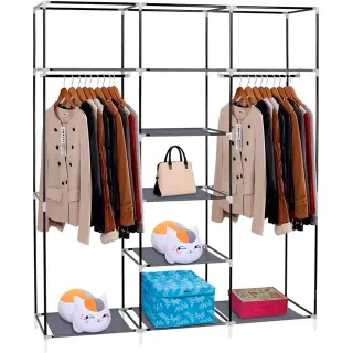 Armario Marrón De Tela Vestidor 170x150x45Cm NUEVO