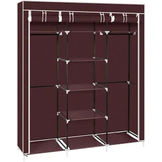 Armario Marrón De Tela Vestidor 170x150x45Cm NUEVO