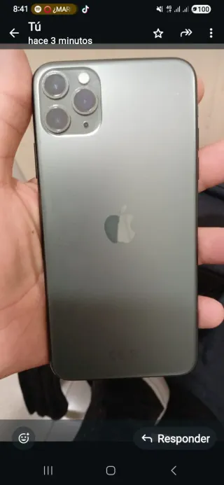 iPhone 11 Pro Max Verde/Gris Espacial