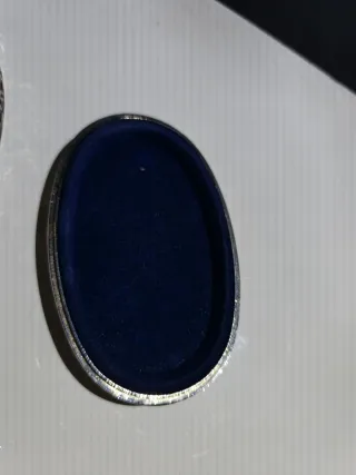 Joyero Vintage Plateado Ovalado