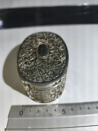 Joyero Vintage Plateado Ovalado