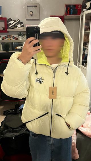 Chaqueton Stussy Micro Ripstop Down 'Bone'