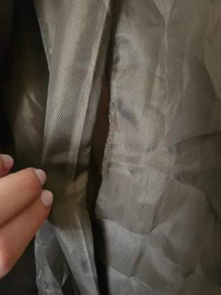 Abrigo de lana beige