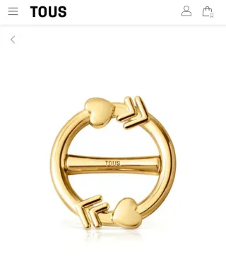 Anilla para pañuelo Tous dorada