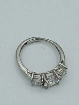 Anello Argento 925 Regolabile Zirconi