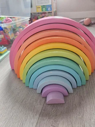 Arcoíris Montessori juguete madera
