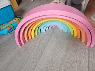 Arcoíris Montessori juguete madera