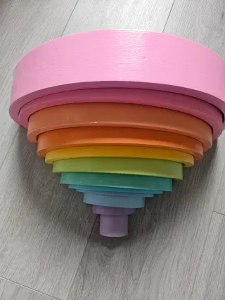 Arcoíris Montessori juguete madera