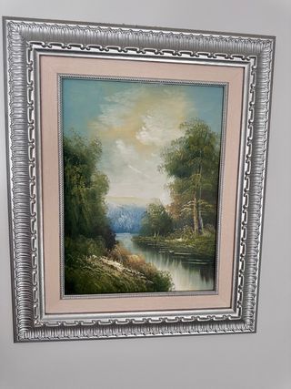 Cuadro pintura al óleo de paisaje