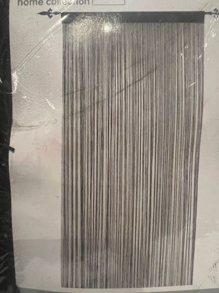 Cortina de Hilo Negra Transparente Nueva