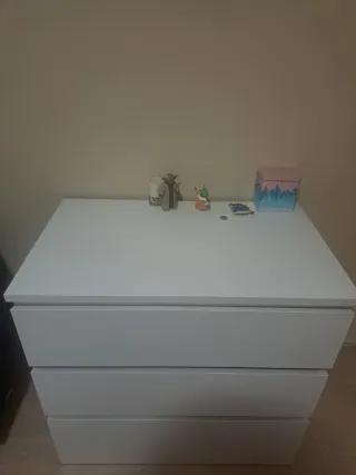 Cómoda Malm 3 Cajones blanca