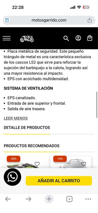 Casco LS2 Blanco Azul