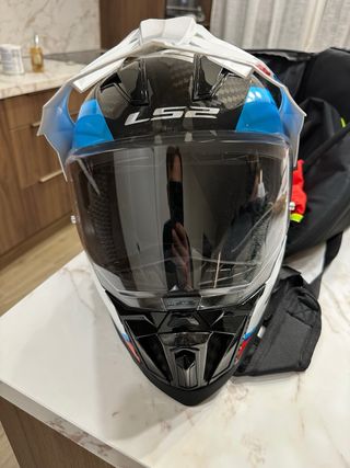 Casco LS2 Blanco Azul